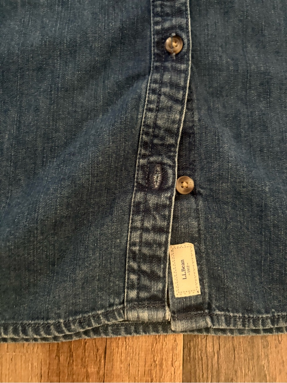 LL Bean NWT womens denim jean shirt top blouse - Picture 5 of 7